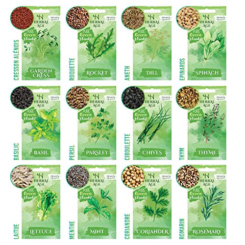 Jardin Pack Grand Seed & Jardinage Accessoires Kit de 30 variétés de légumes herbes 
